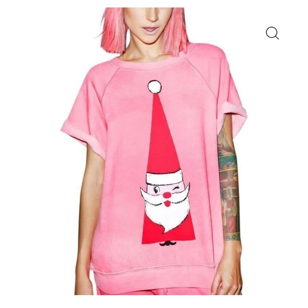 Wildfox Pink Santa Sweatshirt